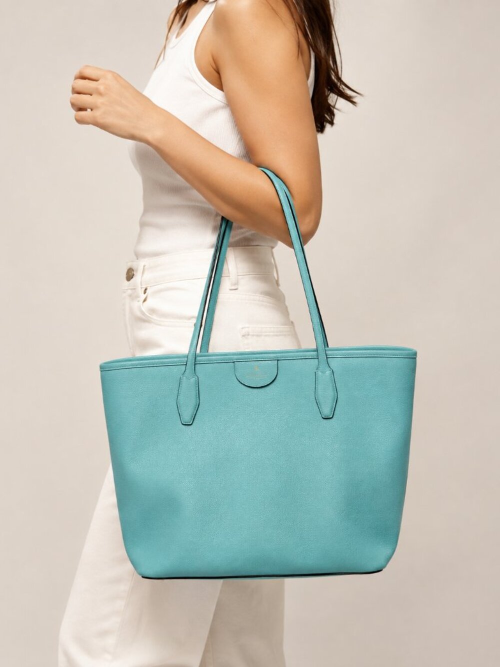 Kate Spade Lori Tote Large Fountain Blue Shoulder Bag Work Purse